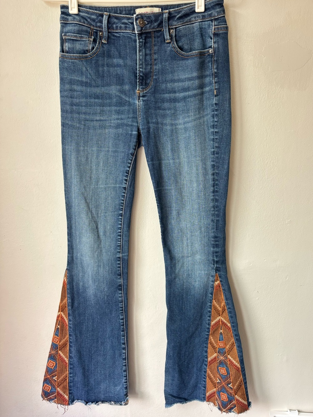 Driftwood Farrah Floral Embroidered Flare Jeans 26 - Picture 5 of 12